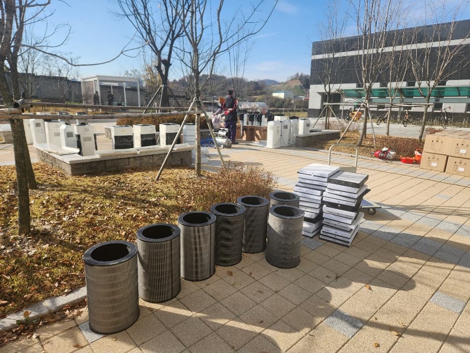 군부대 공기청정기 필터 교체